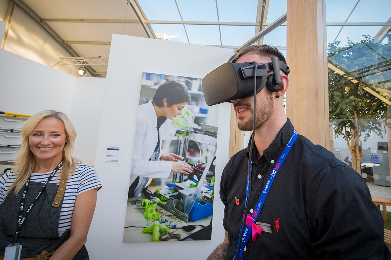 This included QR codes, interactive video assets and virtual reality terminals.