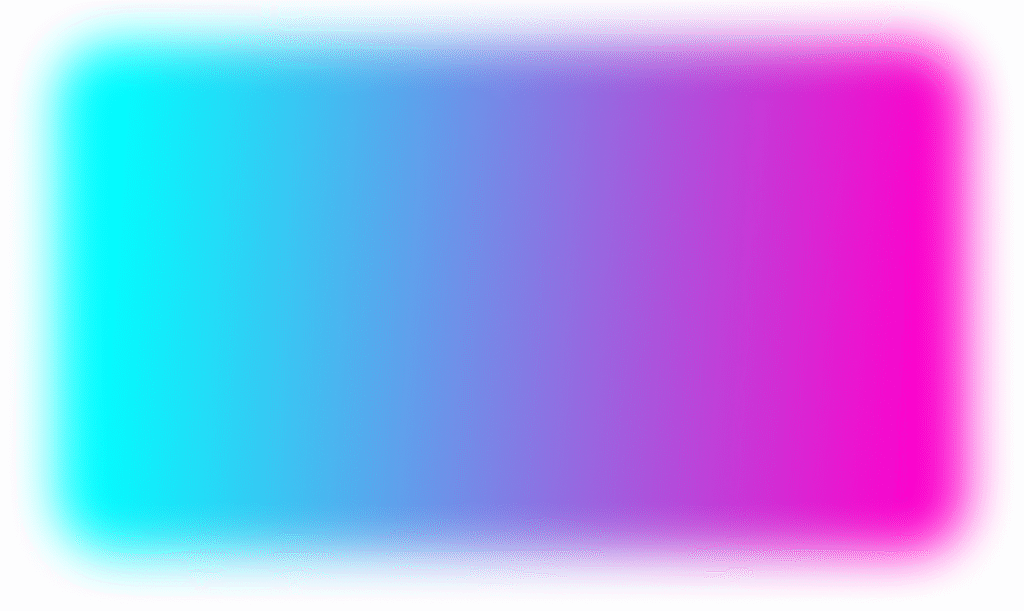 A rectangle with rounded corners, designed by an immersive marketing agency, features a smooth gradient that transitions from cyan on the left to pink on the right, blending into purple in the center.