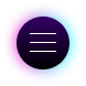 A circle with a dark center containing three horizontal white lines, surrounded by a vibrant gradient border that transitions from pink to blue.