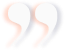 A pair of large, stylized quotation marks in red, white, and blue colors, positioned closely together on a transparent background.